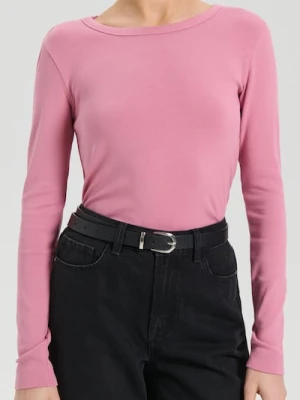 Sinsay - Koszulka z długimi rękawami - różowy