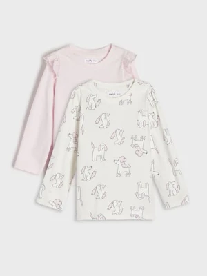 Sinsay - Koszulka z długimi rękawami - różowy