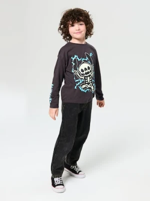 Sinsay - Koszulka z długimi rękawami świecąca w ciemności Stitch - szary