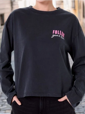 Sinsay - Koszulka z długimi rękawami - szary