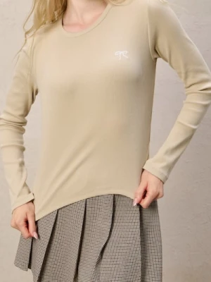 Sinsay - Koszulka z długimi rękawami - szary