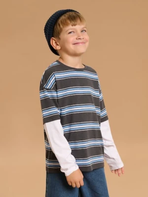 Sinsay - Koszulka z długimi rękawami - szary