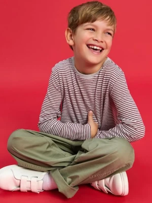 Sinsay - Koszulka z długimi rękawami w paski - biały