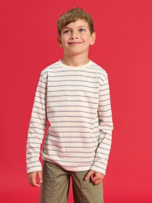 Sinsay - Koszulka z długimi rękawami w paski - wielobarwny