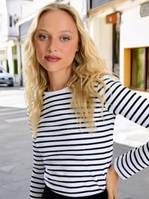 Sinsay - Koszulka z długimi rękawami - wielobarwny