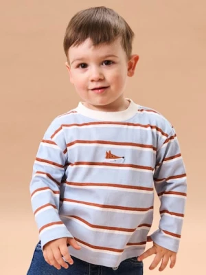 Sinsay - Koszulka z długimi rękawami z drobnym haftem - kremowy