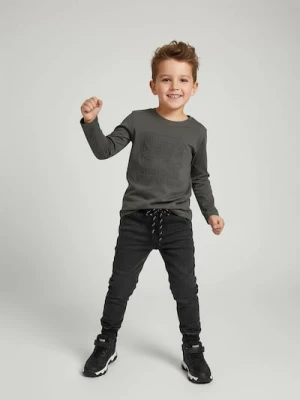 Sinsay - Koszulka z długimi rękawami z tłoczonym nadrukiem - szary