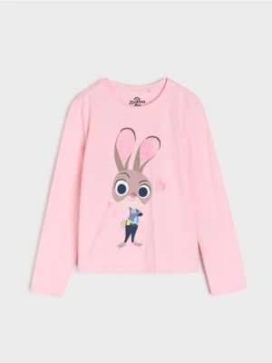 Sinsay - Koszulka z długimi rękawami Zootopia 2 - różowy