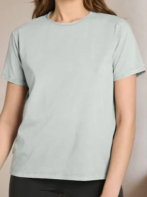 Sinsay - Koszulka z efektem sprania - zielony