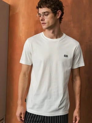 Sinsay - Koszulka z haftem - kremowy