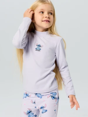 Sinsay - Koszulka z haftem Stitch - fioletowy