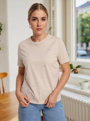 Zdjęcie produktu Sinsay - Koszulka z krótkim rękawem - beżowy