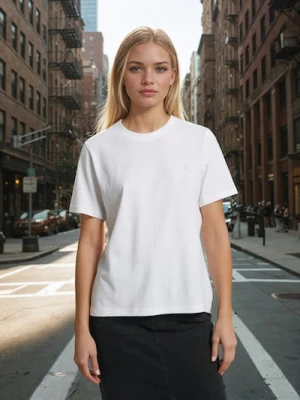 Sinsay - Koszulka z krótkim rękawem - biały