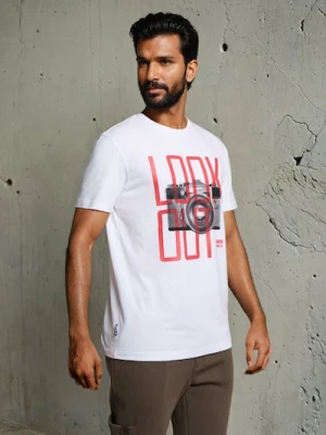 Sinsay - Koszulka z krótkim rękawem - biały