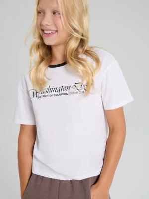 Sinsay - Koszulka z krótkim rękawem - biały