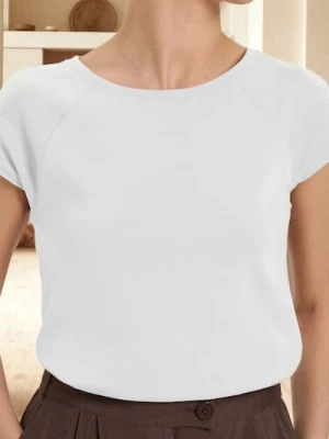 Sinsay - Koszulka z krótkim rękawem - biały