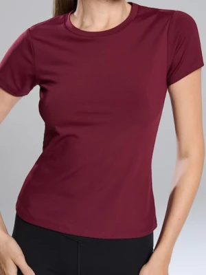 Sinsay - Koszulka z krótkim rękawem - bordowy