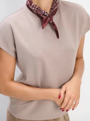 Sinsay - Koszulka z krótkim rękawem - brązowy