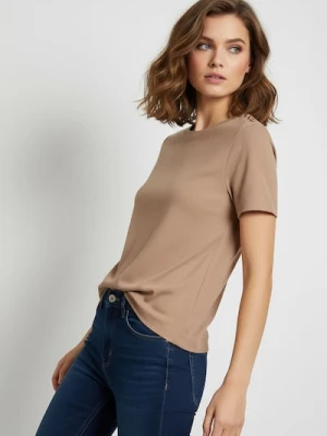 Sinsay - Koszulka z krótkim rękawem - brązowy