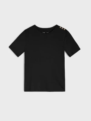 Sinsay - Koszulka z krótkim rękawem - czarny