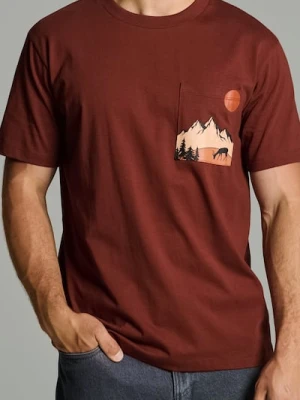 Sinsay - Koszulka z krótkim rękawem - czerwony