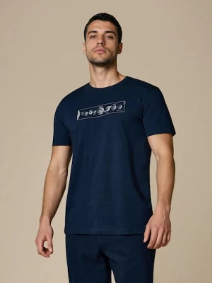 Sinsay - Koszulka z krótkim rękawem - granatowy