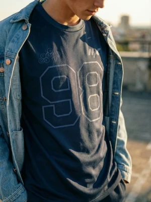 Sinsay - Koszulka z krótkim rękawem - granatowy