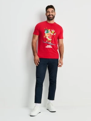 Sinsay - Koszulka z krótkim rękawem Grinch - czerwony