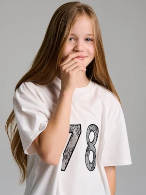 Sinsay - Koszulka z krótkim rękawem - kremowy