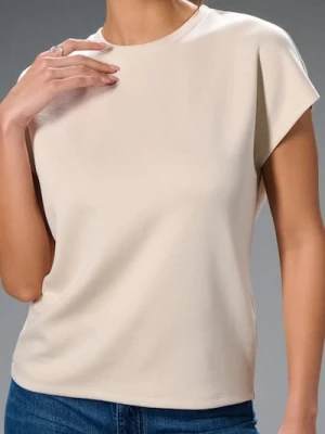 Sinsay - Koszulka z krótkim rękawem - kremowy