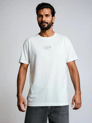 Sinsay - Koszulka z krótkim rękawem - kremowy