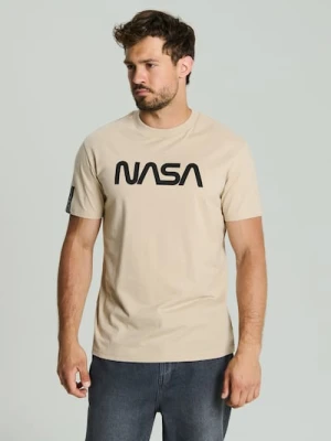Sinsay - Koszulka z krótkim rękawem NASA - beżowy