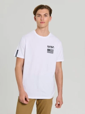 Sinsay - Koszulka z krótkim rękawem NASA - biały