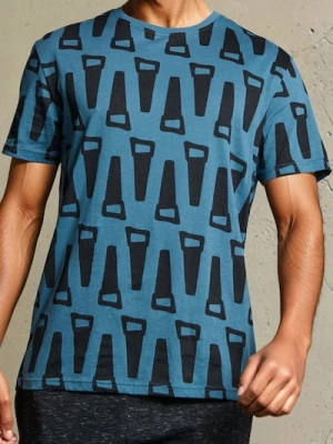 Sinsay - Koszulka z krótkim rękawem - niebieski