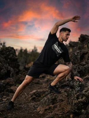 Sinsay - Koszulka z krótkim rękawem slim fit - czarny