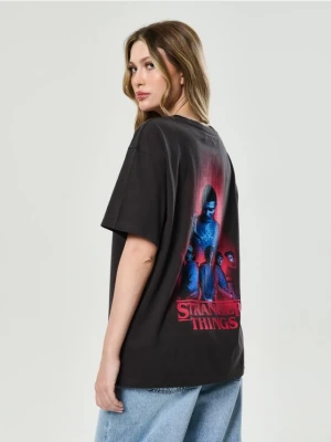 Sinsay - Koszulka z krótkim rękawem Stranger Things - szary