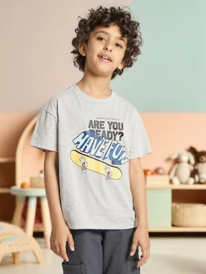 Sinsay - Koszulka z krótkim rękawem - szary