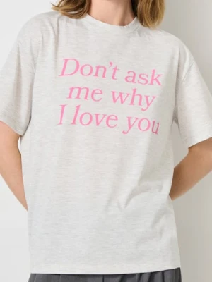 Sinsay - Koszulka z krótkim rękawem - szary