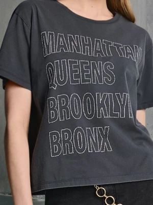 Sinsay - Koszulka z krótkim rękawem - szary