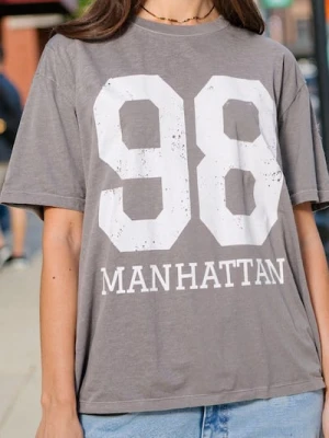 Sinsay - Koszulka z krótkim rękawem - szary