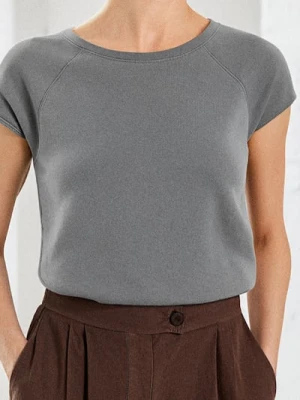 Sinsay - Koszulka z krótkim rękawem - szary