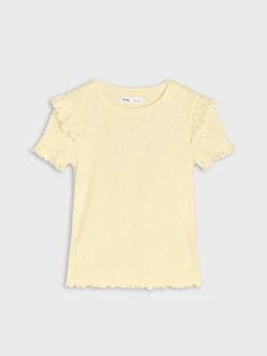 Sinsay - Koszulka z krótkim rękawem w serca - żółty