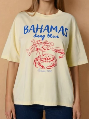 Sinsay - Koszulka z krótkim rękawem - żółty