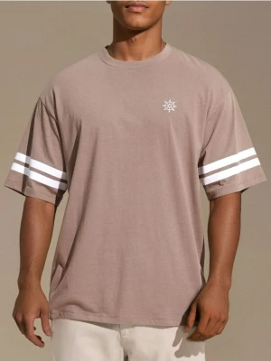 Sinsay - Koszulka z krótkimi rękawami - brązowy