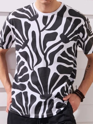 Sinsay - Koszulka z motywem allover - biały