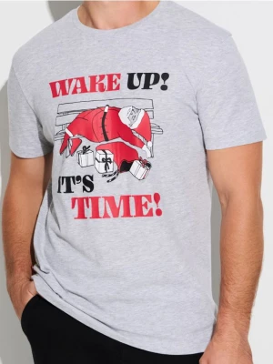 Sinsay - Koszulka z motywem świątecznym - szary