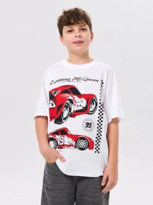 Sinsay - Koszulka z motywem wyścigowym Cars - biały
