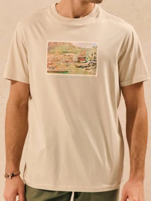 Sinsay - Koszulka z nadrukiem - beżowy