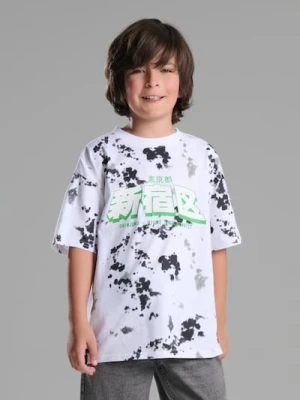 Sinsay - Koszulka z nadrukiem - biały