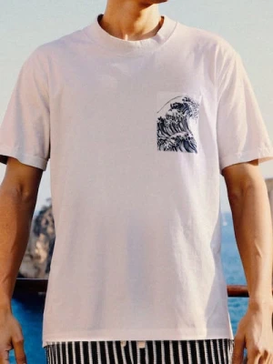 Sinsay - Koszulka z nadrukiem - biały